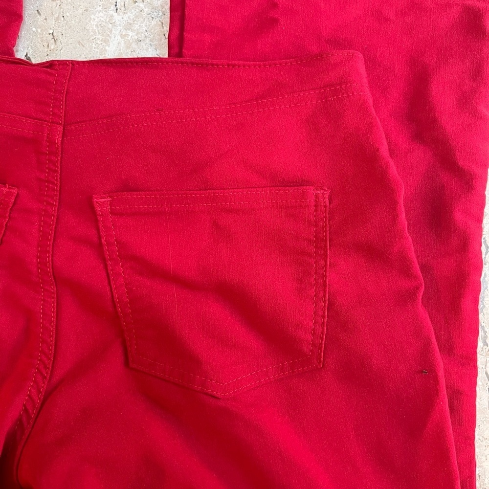 Paris Blues Vintage Y2K Red Low Rise Flare Pants Size 9 - Picture 4 of 7